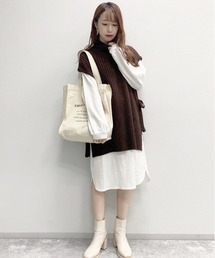 Heather | ニットベストセットワンピース 896022(ワンピース)
