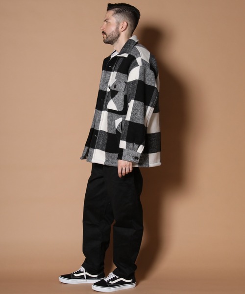 JACKROSE（ジャックローズ）の「JE-BIG.バッファローチェック.CPO裏ボアジャケット（ブルゾン・メンズ・ベージュ/ブラック/レッド・M/L）」の15枚目の写真