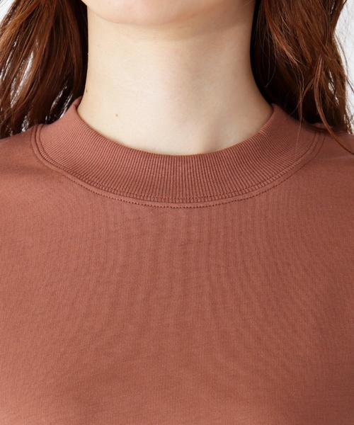 grove(グローブ)の「【S~LL】バックラウンドヘムハイネック5分袖プルオーバー(Tシャツ/カットソー・レディース・ブラック/ベージュ/キャメル・01/02/03/04)」の11枚目の写真