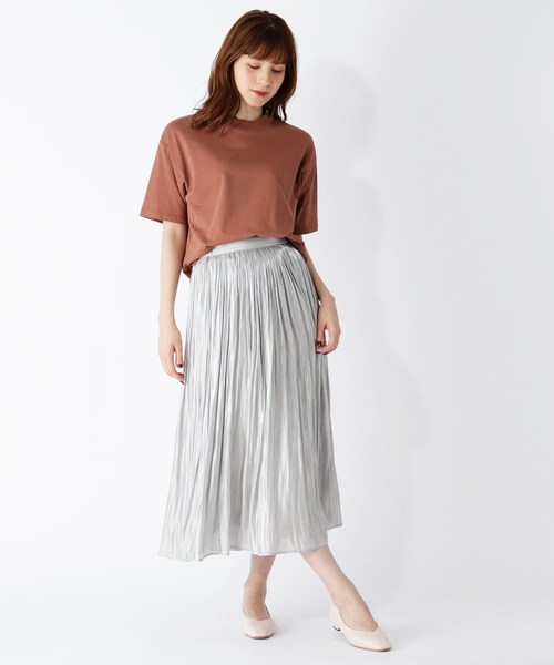 grove(グローブ)の「【S~LL】バックラウンドヘムハイネック5分袖プルオーバー(Tシャツ/カットソー・レディース・ブラック/ベージュ/キャメル・01/02/03/04)」の13枚目の写真