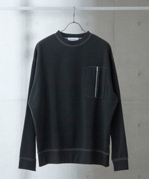 anown | ZIPポケット配色ステッチビッグ裏起毛スウェット【ファッションインフルエンサー tai×anown 限定コラボ】(スウェット)