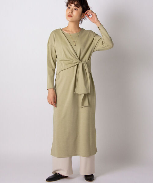 セール ミラノリブ前結びワンピース ワンピース Nolley S ノーリーズ のファッション通販 Zozotown