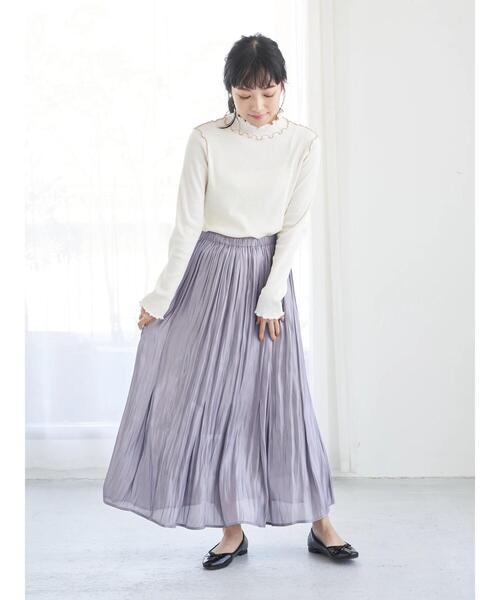 earth music&ecology（アースミュージックアンドエコロジー）の「配色メローリブプルオーバー　＊（Tシャツ/カットソー・レディース・アイボリー/ブラック/ベージュ/モカ・FREE）」の16枚目の写真