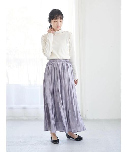 earth music&ecology（アースミュージックアンドエコロジー）の「配色メローリブプルオーバー　＊（Tシャツ/カットソー・レディース・アイボリー/ブラック/ベージュ/モカ・FREE）」の21枚目の写真