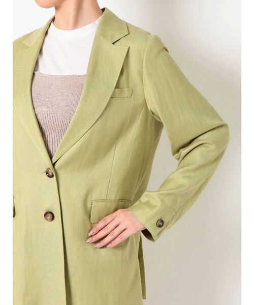MERCURYDUO(マーキュリーデュオ)の「リネンセットインジャケット(テーラードジャケット・レディース・アイボリー/ライム・FREE)」の15枚目の写真