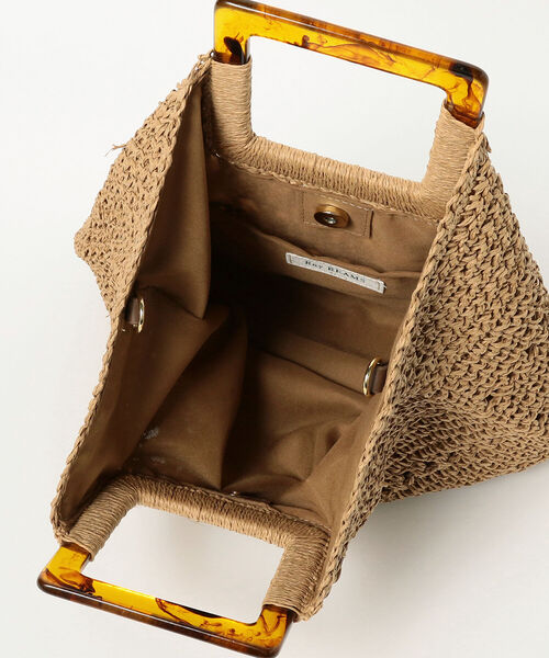 Ray BEAMS（レイビームス）の「Ray BEAMS / ペーパー カゴバッグ（かごバッグ・レディース・ベージュ/ミント・ONE SIZE）」の9枚目の写真