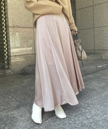 無地・レオパード柄セミフレアスカート
