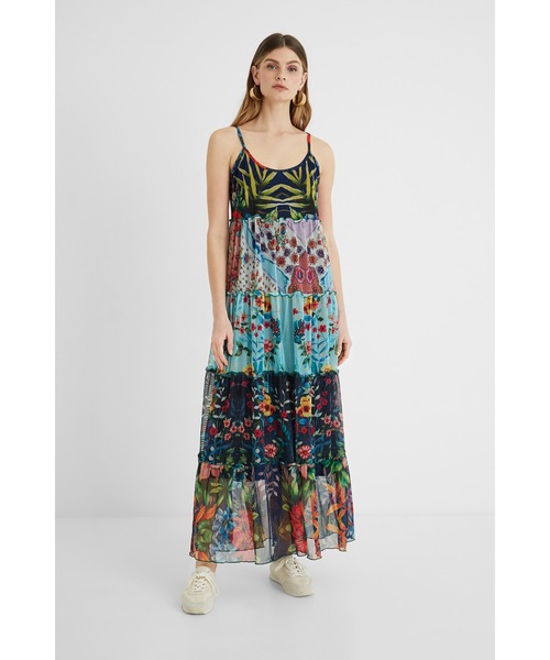 Desigual ワンピース デシグアル Desigual DARK PENSEELACROIX ワンピースロング