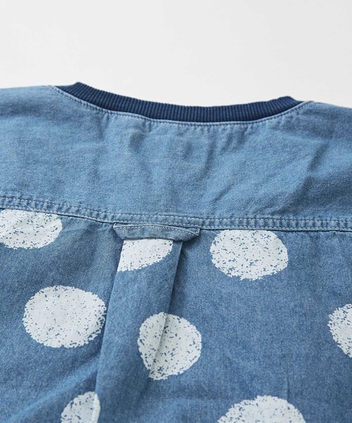 CUBE SUGAR（キューブシュガー）の「抜染ドットプリント デニム クルーネック Ｔシャツ（Tシャツ/カットソー・レディース・ライトブルー/インディゴブルー・M）」の17枚目の写真