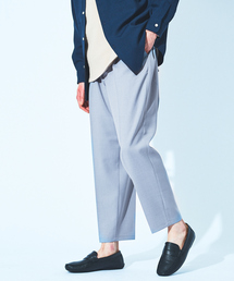 【MYSELF ABAHOUSE/セットアップ対応】ポリトロ ツイル  ワイド テーパード パンツ