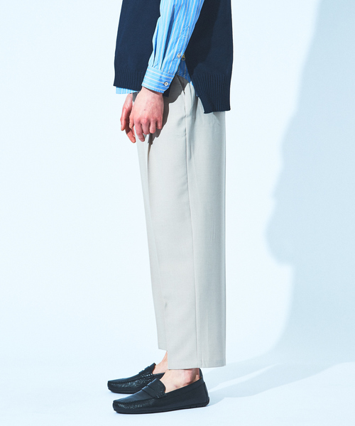 MYSELF ABAHOUSE（マイセルフアバハウス）の「【MYSELF ABAHOUSE/セットアップ対応】ポリトロ ツイル  ワイド テーパード パンツ（その他パンツ・メンズ・ベージュ/グレイッシュベージュ/サックスブルー/ブラック・46/48）」の8枚目の写真