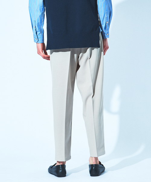 MYSELF ABAHOUSE（マイセルフアバハウス）の「【MYSELF ABAHOUSE/セットアップ対応】ポリトロ ツイル  ワイド テーパード パンツ（その他パンツ・メンズ・ベージュ/グレイッシュベージュ/サックスブルー/ブラック・46/48）」の14枚目の写真