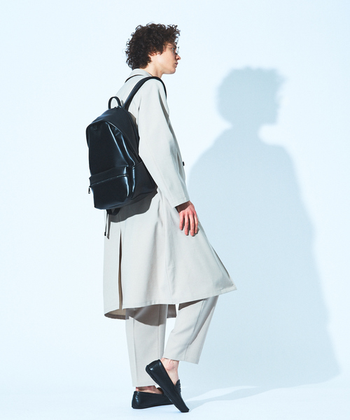 MYSELF ABAHOUSE（マイセルフアバハウス）の「【MYSELF ABAHOUSE/セットアップ対応】ポリトロ ツイル  ワイド テーパード パンツ（その他パンツ・メンズ・ベージュ/グレイッシュベージュ/サックスブルー/ブラック・46/48）」の20枚目の写真