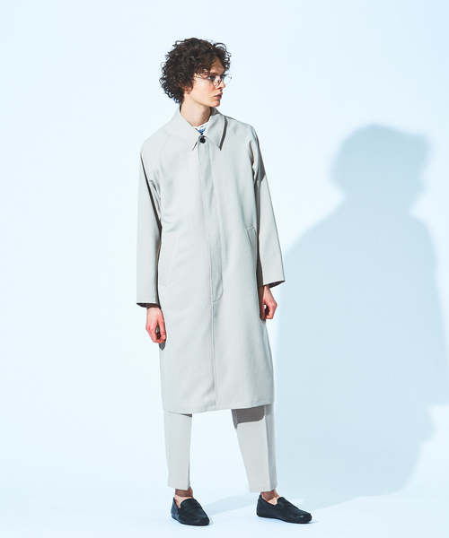 MYSELF ABAHOUSE（マイセルフアバハウス）の「【MYSELF ABAHOUSE/セットアップ対応】ポリトロ ツイル  ワイド テーパード パンツ（その他パンツ・メンズ・ベージュ/グレイッシュベージュ/サックスブルー/ブラック・46/48）」の12枚目の写真