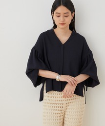 ADAM ET ROPE'（アダムエロペ）の「＜洗える＞【セットアップ対応】リネンライクブラウス（シャツ/ブラウス・レディース）」