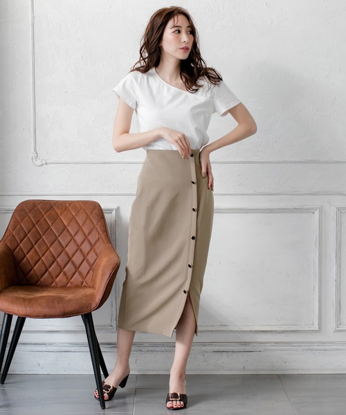 フロントボタンスリットスカート スカート Boutique ジュリアブティック のファッション スカート Julia Julia