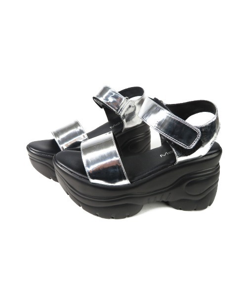 Mafmof（マフモフ）の「Mafmof(マフモフ) ダブルベルトのダッドシューズサンダル（サンダル・レディース・ブラック系その他/ブラック/シルバー・L/LL/S/M）」の20枚目の写真