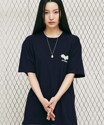 『ISTKUNST/イストクンスト』FLOWER FRIENDS TEE/フラワーフレンズプリント 半袖Tシャツ ハーフスリーブカットソー