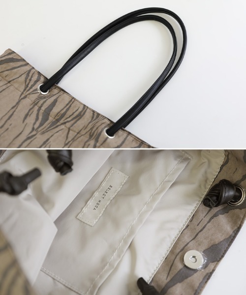 select MOCA（セレクトモカ）の「2021 SS アソート柄スクエアトートバッグ（トートバッグ・レディース・モカ/ダークウッド・FREE）」の14枚目の写真