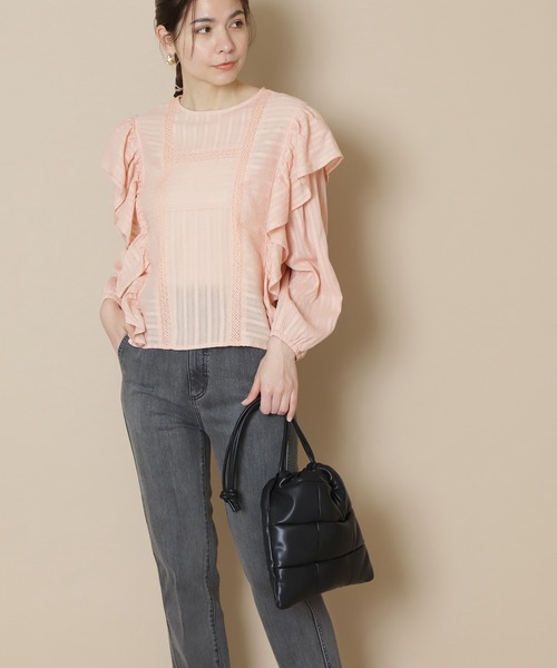 N.（N. Natural Beauty Basic）（エヌエヌナチュラルビューティーベーシック）の「◆キルティング巾着ショルダーバッグ（ショルダーバッグ・レディース・オフホワイト/ブラック・ﾌﾘ-）」の4枚目の写真