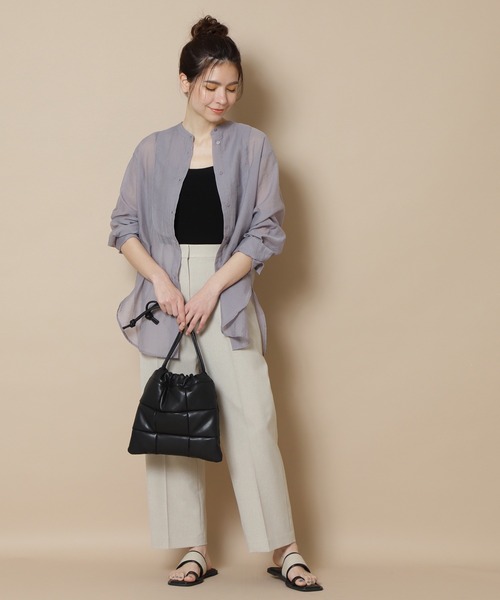 N.（N. Natural Beauty Basic）（エヌエヌナチュラルビューティーベーシック）の「◆キルティング巾着ショルダーバッグ（ショルダーバッグ・レディース・オフホワイト/ブラック・ﾌﾘ-）」の7枚目の写真