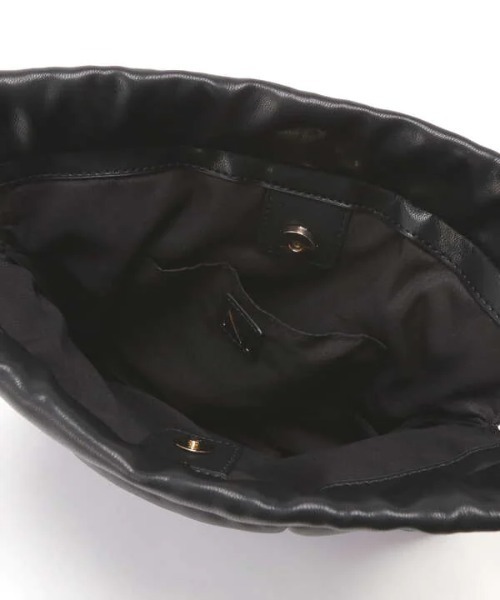 N.（N. Natural Beauty Basic）（エヌエヌナチュラルビューティーベーシック）の「◆キルティング巾着ショルダーバッグ（ショルダーバッグ・レディース・オフホワイト/ブラック・ﾌﾘ-）」の11枚目の写真