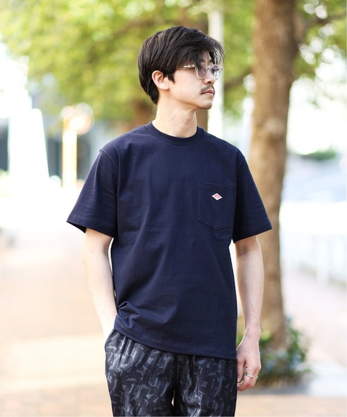 DANTON（ダントン）の「【DANTON / ダントン】 C/N PK TEE SOLID（Tシャツ/カットソー・メンズ・ホワイト/チャコールグレー/ベージュ/ネイビー/カーキ/サックスブルー/イエロー・40/38/42/36）」の5枚目の写真