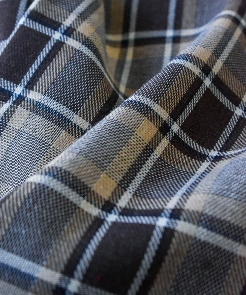 HWG_5（エイチダブルゴー）の「ガーゼチェックパンツ（その他パンツ・レディース・ブラウン/グレー・FREE）」の3枚目の写真