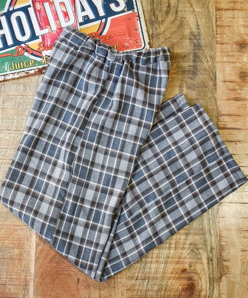 HWG_5（エイチダブルゴー）の「ガーゼチェックパンツ（その他パンツ・レディース・ブラウン/グレー・FREE）」の7枚目の写真