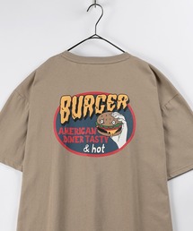 make a ray!（メイク ア レイ！）の「バックプリント レトロフードイラスト ワンポイントワッペン Tシャツ（Tシャツ/カットソー・メンズ）」