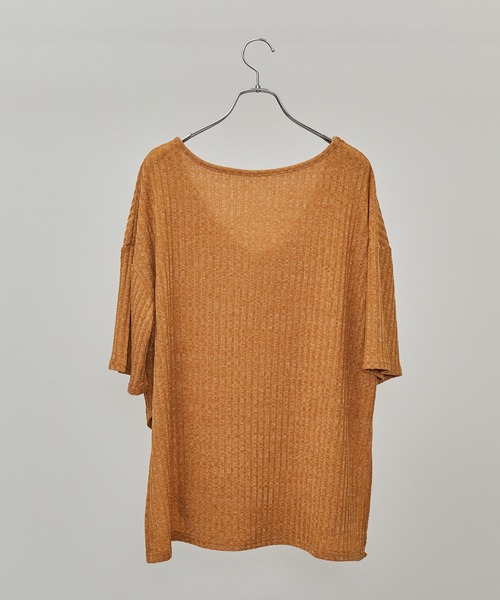 toucher du brise（トゥシェドブリーズ）の「オーバーサイズリブブラウス（Tシャツ/カットソー・レディース・ホワイト/ブラック/ベージュ・M）」の15枚目の写真