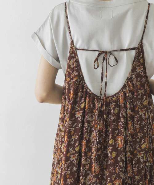 URBAN RESEARCH（アーバンリサーチ）の「Ryシフォンフラワーキャミワンピース（ワンピース・レディース・ネイビー/レッド系その他/イエロー・FREE）」の7枚目の写真