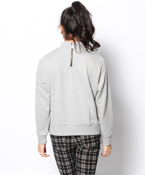 natural couture(ナチュラルクチュール)の「ストライプ衿プルオーバー(Tシャツ/カットソー・レディース・アイボリー/グレー/ネイビー/ラベンダー・FREE)」の7枚目の写真