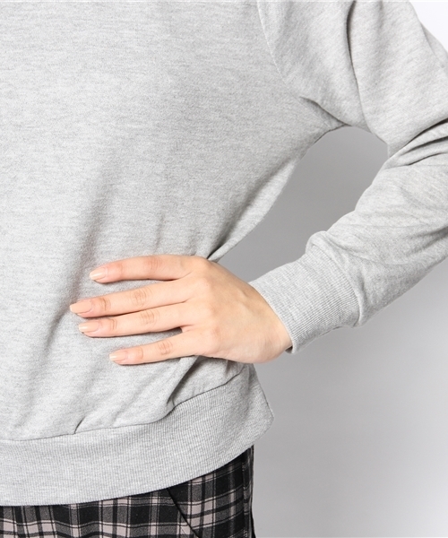 natural couture(ナチュラルクチュール)の「ストライプ衿プルオーバー(Tシャツ/カットソー・レディース・アイボリー/グレー/ネイビー/ラベンダー・FREE)」の9枚目の写真