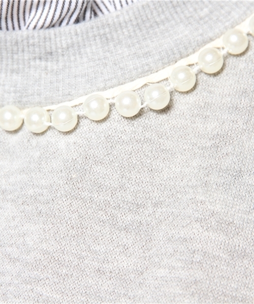 natural couture(ナチュラルクチュール)の「ストライプ衿プルオーバー(Tシャツ/カットソー・レディース・アイボリー/グレー/ネイビー/ラベンダー・FREE)」の11枚目の写真