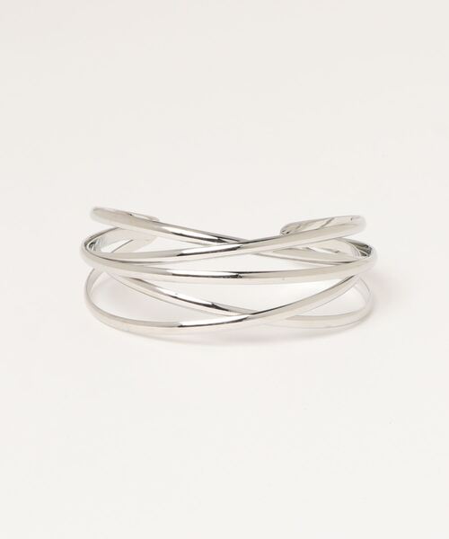 Fun & Daily（ファンアンドデイリー）の「F&D : クロスラインバングル（バングル/リストバンド・レディース・シルバー/ゴールド・FREE）」の2枚目の写真