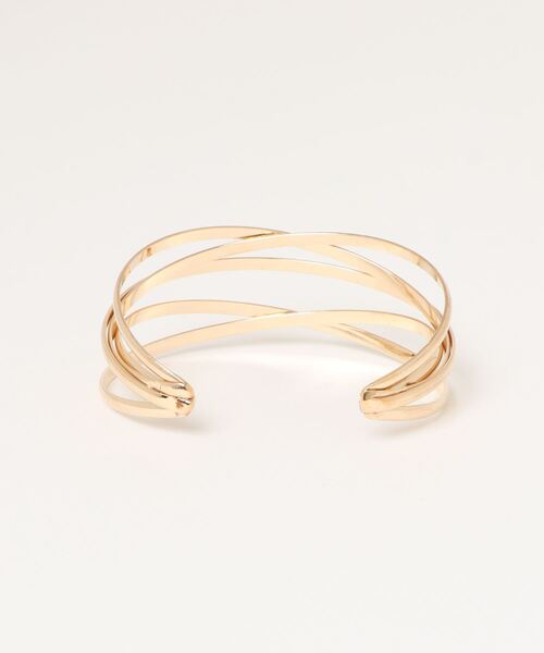 Fun & Daily（ファンアンドデイリー）の「F&D : クロスラインバングル（バングル/リストバンド・レディース・シルバー/ゴールド・FREE）」の3枚目の写真