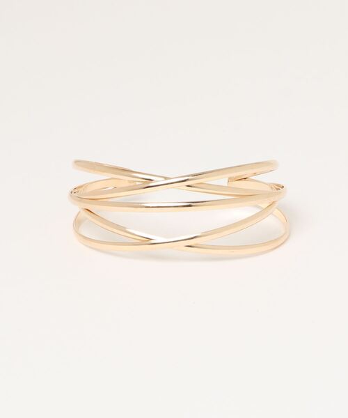 Fun & Daily（ファンアンドデイリー）の「F&D : クロスラインバングル（バングル/リストバンド・レディース・シルバー/ゴールド・FREE）」の4枚目の写真