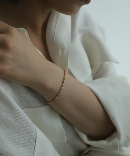 PAS TIERRA（パティエラ）の「【Chaine】ダブルラウンドチェーンブレスレット（ブレスレット・レディース・シルバー/イエローゴールド・FREE）」の8枚目の写真