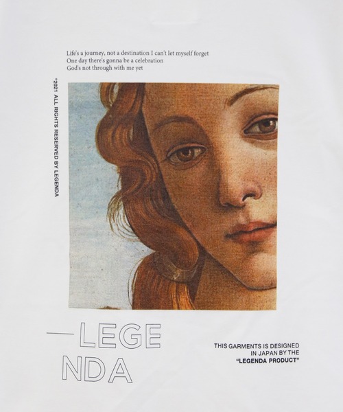 LEGENDA（レジェンダ）の「レジェンダ Venus Tシャツ / LEGENDA Venus T-Shirt（Tシャツ/カットソー・レディース・ホワイト/ブラック/ベージュ/サックスブルー・FREE）」の8枚目の写真