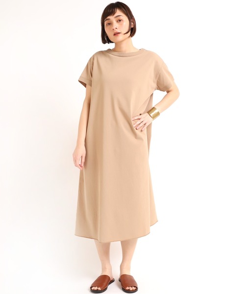 RNA-N(アールエヌエーエヌ)の「M1654 強撚天竺Aラインテントワンピース(Tシャツ/カットソー・レディース・グレー/ベージュ/ライトグリーン/ホワイト・MEDIUM)」の15枚目の写真