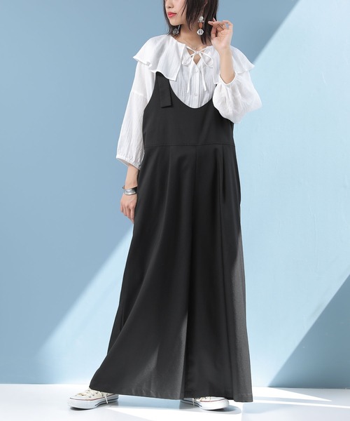 osharewalker（オシャレウォーカー）の「【廃盤】『ドロストフリル襟コットンガーゼブラウス』（シャツ/ブラウス・レディース・ブラック/オフホワイト/グリーン・FREE）」の5枚目の写真