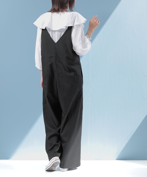 osharewalker（オシャレウォーカー）の「【廃盤】『ドロストフリル襟コットンガーゼブラウス』（シャツ/ブラウス・レディース・ブラック/オフホワイト/グリーン・FREE）」の7枚目の写真