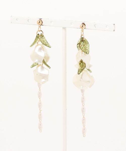 Ein(アイン)の「【Shirmie】Ein/ゆらゆらフラワーピアス(ピアス(両耳用)・レディース・ホワイト/パープル/ピンク/オレンジ/グリーン/クリア・FREE)」の2枚目の写真