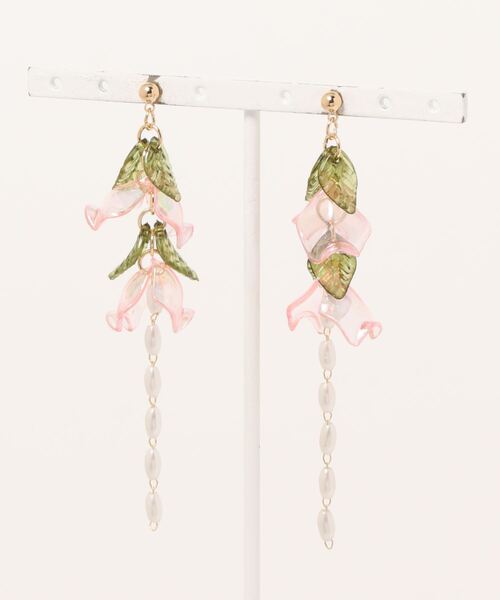 Ein(アイン)の「【Shirmie】Ein/ゆらゆらフラワーピアス(ピアス(両耳用)・レディース・ホワイト/パープル/ピンク/オレンジ/グリーン/クリア・FREE)」の1枚目の写真