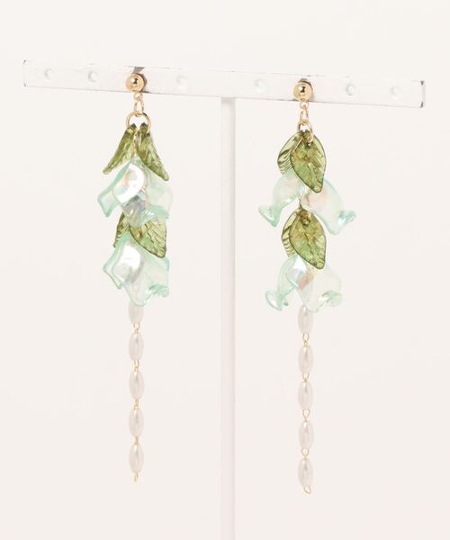 Ein(アイン)の「【Shirmie】Ein/ゆらゆらフラワーピアス(ピアス(両耳用)・レディース・ホワイト/パープル/ピンク/オレンジ/グリーン/クリア・FREE)」の3枚目の写真