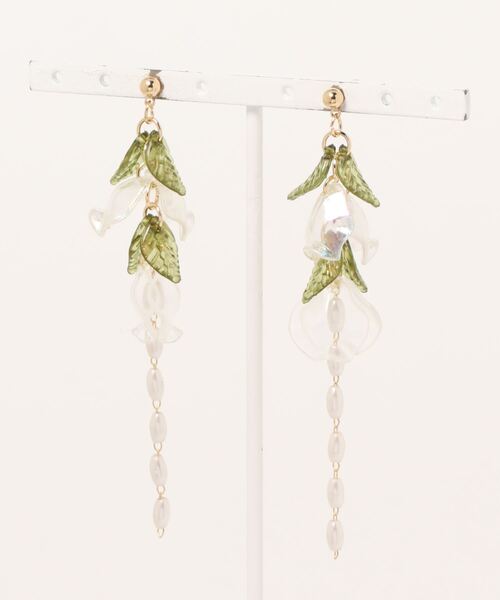 Ein(アイン)の「【Shirmie】Ein/ゆらゆらフラワーピアス(ピアス(両耳用)・レディース・ホワイト/パープル/ピンク/オレンジ/グリーン/クリア・FREE)」の6枚目の写真