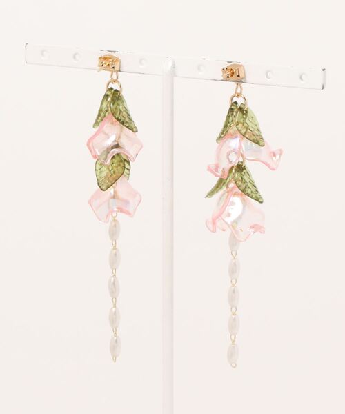 Ein(アイン)の「【Shirmie】Ein/ゆらゆらフラワーピアス(ピアス(両耳用)・レディース・ホワイト/パープル/ピンク/オレンジ/グリーン/クリア・FREE)」の7枚目の写真
