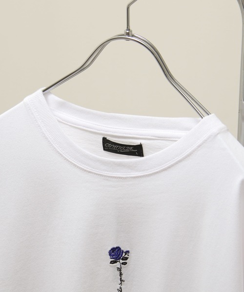ZIP FIVE(ジップファイブ)の「【ZIP FIVE】オーバーサイズ 薔薇刺繍半そでTシャツ(Tシャツ/カットソー・メンズ・ホワイト/ブラック/ホワイト系/ブラック系・MEDIUM/LARGE)」の12枚目の写真