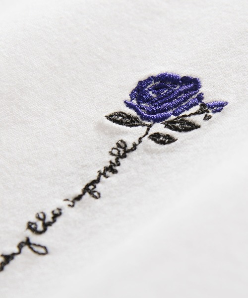 ZIP FIVE(ジップファイブ)の「【ZIP FIVE】オーバーサイズ 薔薇刺繍半そでTシャツ(Tシャツ/カットソー・メンズ・ホワイト/ブラック/ホワイト系/ブラック系・MEDIUM/LARGE)」の8枚目の写真